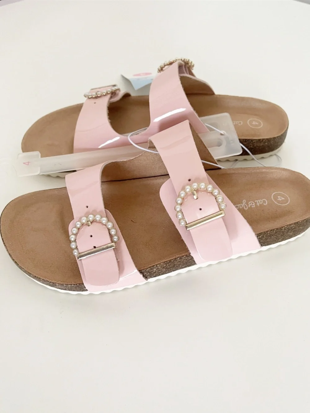 Cat & Jack Girl’s Reagan Footbed Sandals Pink Sz 4‎ (10/12 years old)